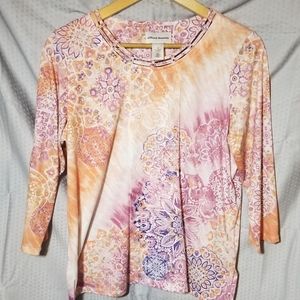 Alfred Dunner textured embellished blouse